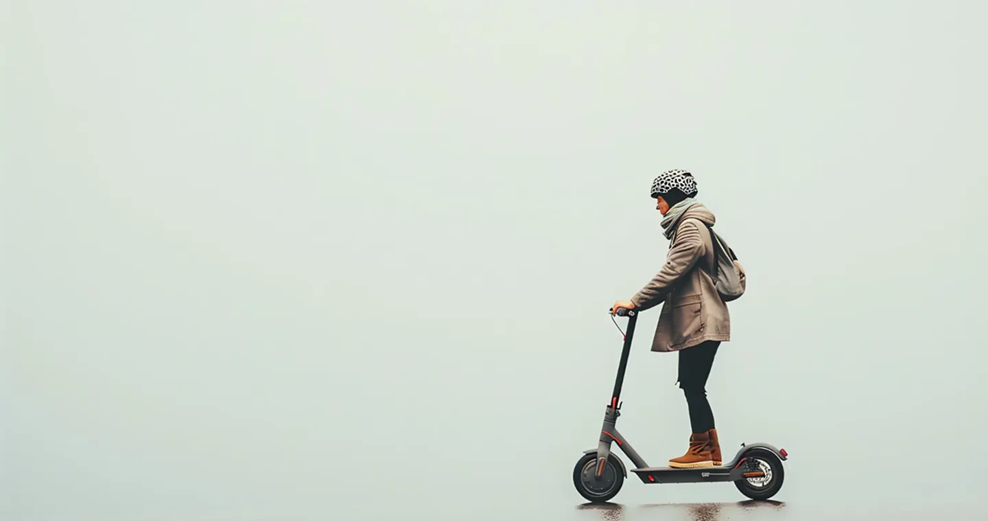 Gente usando scooters eléctricos en la ciudad